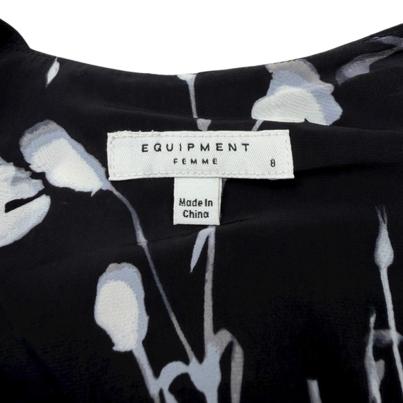 EQUIPMENT Neema Floral Midi Wrap Dress Long Sleeve - Picture 8 of 15